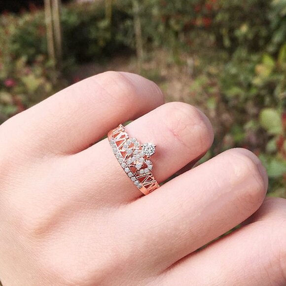 💎Sweet Beautiful Round Dainty Gemstone Zircon Rings for Women, INDN8137 - Picture 6 of 6